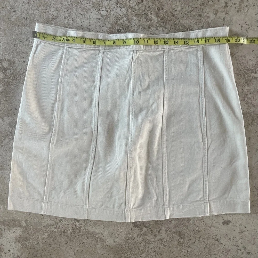 Banana Republic BUTTON-FRONT TWILL MINI SKIRT SZ 16